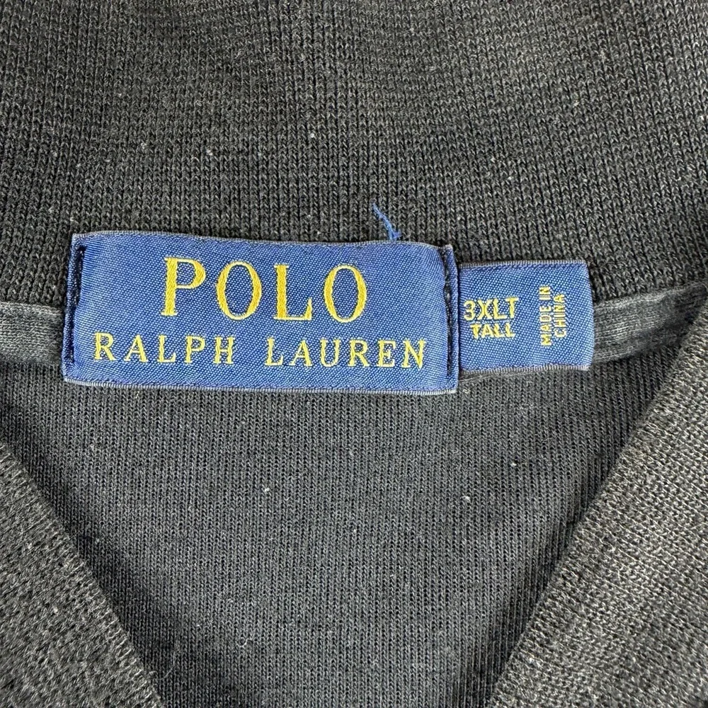 Polo Ralph Lauren Fill Zip Bomber Sweater Jacket Mens 3XLT Black Performance